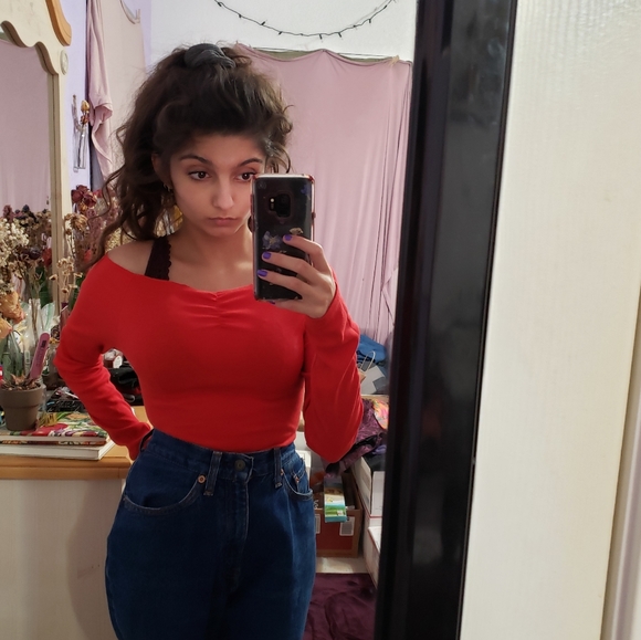 wild fable Tops - 🔴 Wild Fable Red Off-the-Shoulder Top 🔴